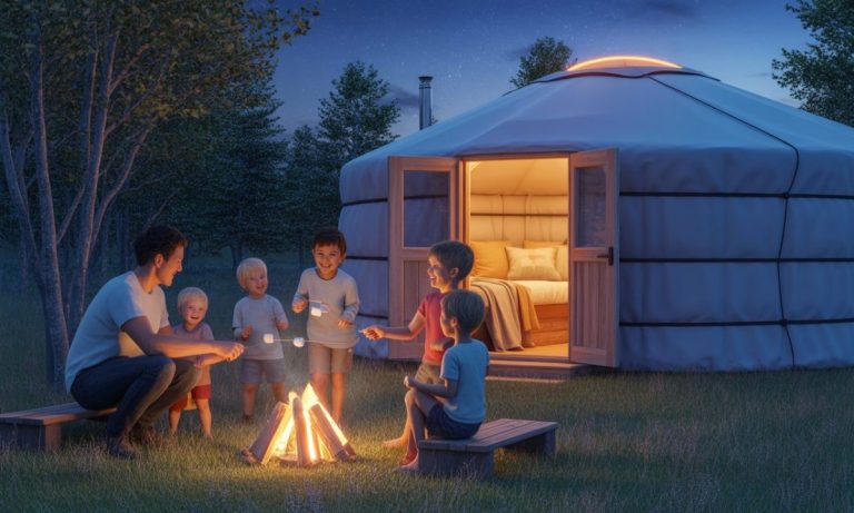vivez une expérience unique en famille en passant une nuit conviviale et authentique dans une yourte, un hébergement insolite idéal pour partager des moments inoubliables avec vos enfants.